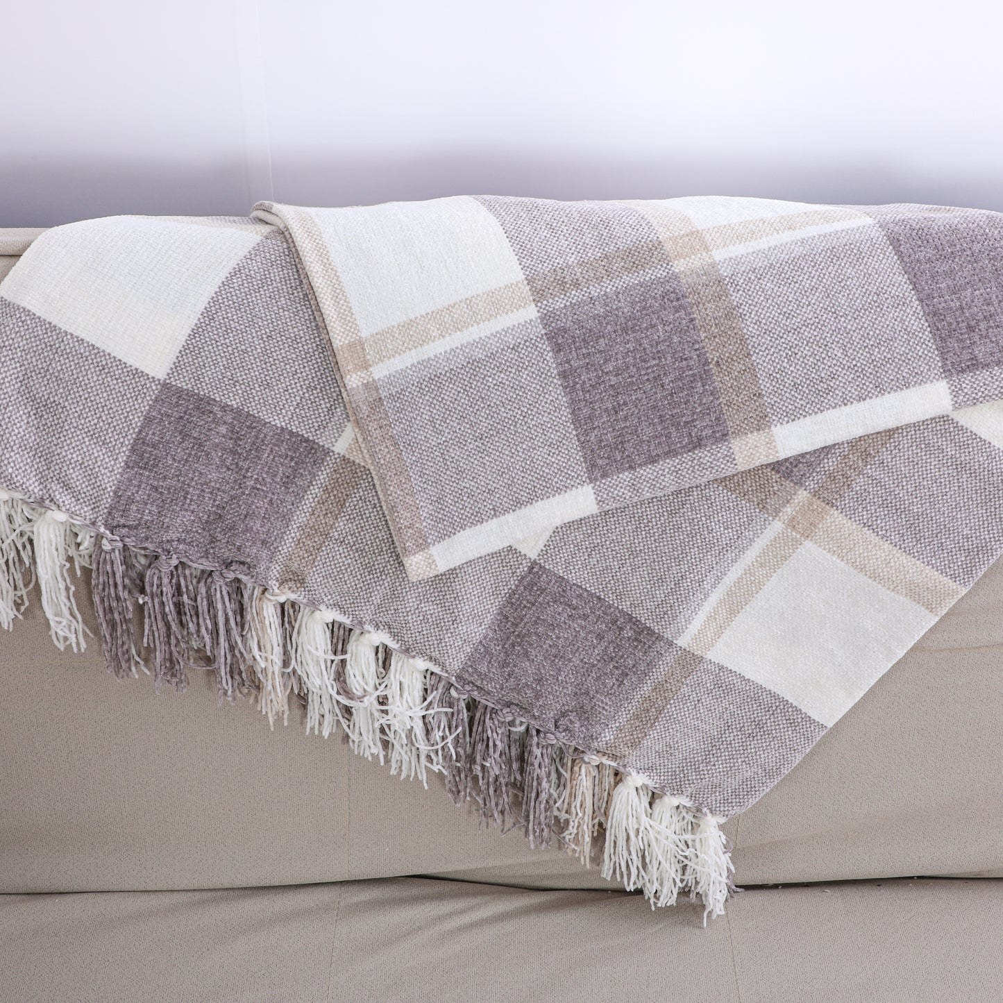 Christmas Tassel Chenille Blanket