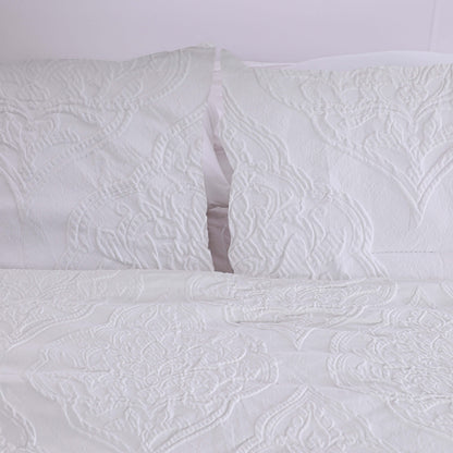 Wholesale Luxury White Jacquard Duvet Cover Set