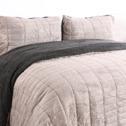 Wholesale Shearling Reversible Duvet Cover Set