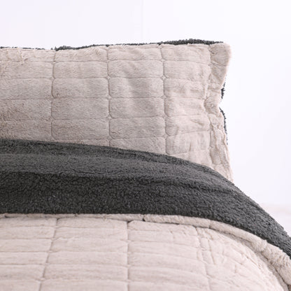 Wholesale Shearling Reversible Duvet Cover Set