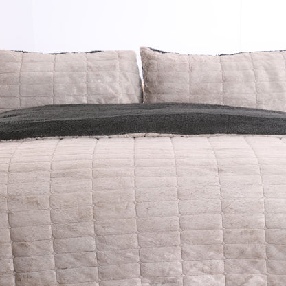 Wholesale Shearling Reversible Duvet Cover Set