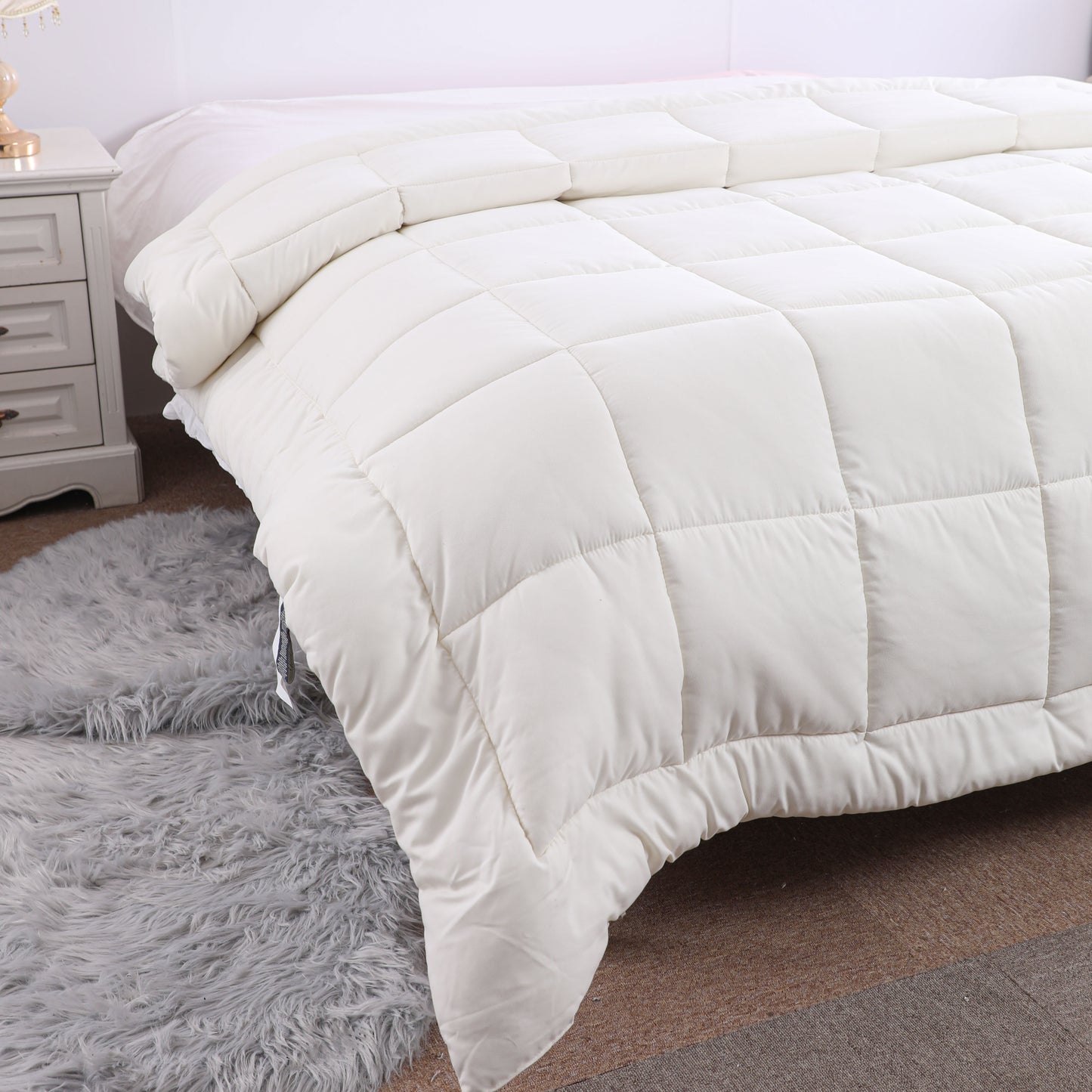 Wholesale White Waffle Comforter Set
