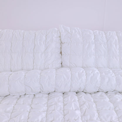 Wholesale White Elastic Embroidered Duvet Cover Set