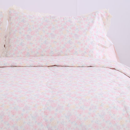 Wholesale Elegant Pink Printed Floral Duvet Cover Set