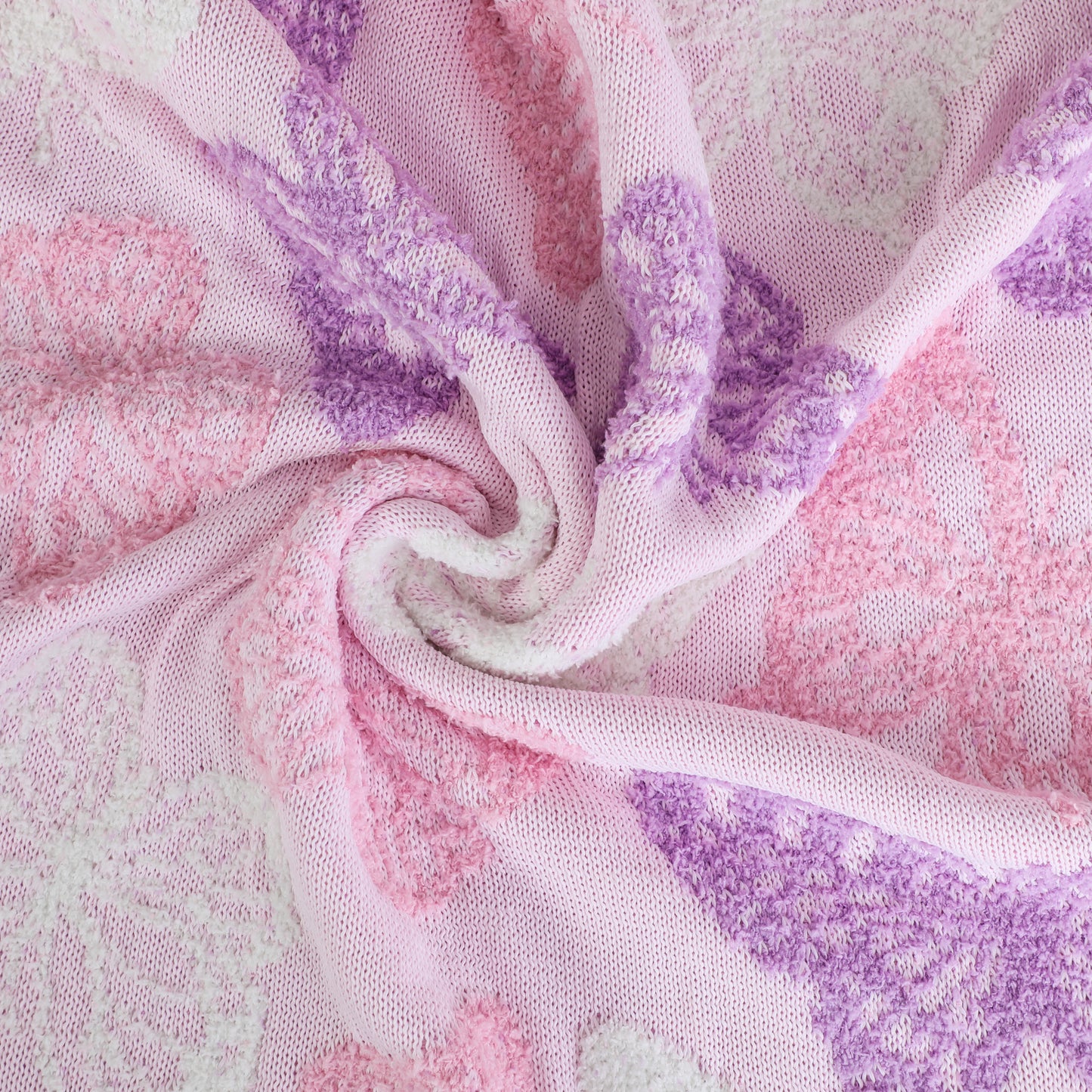 Butterfly Cozy Knitted Fleece Throw