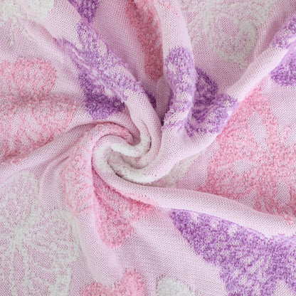 Butterfly Cozy Knitted Fleece Throw