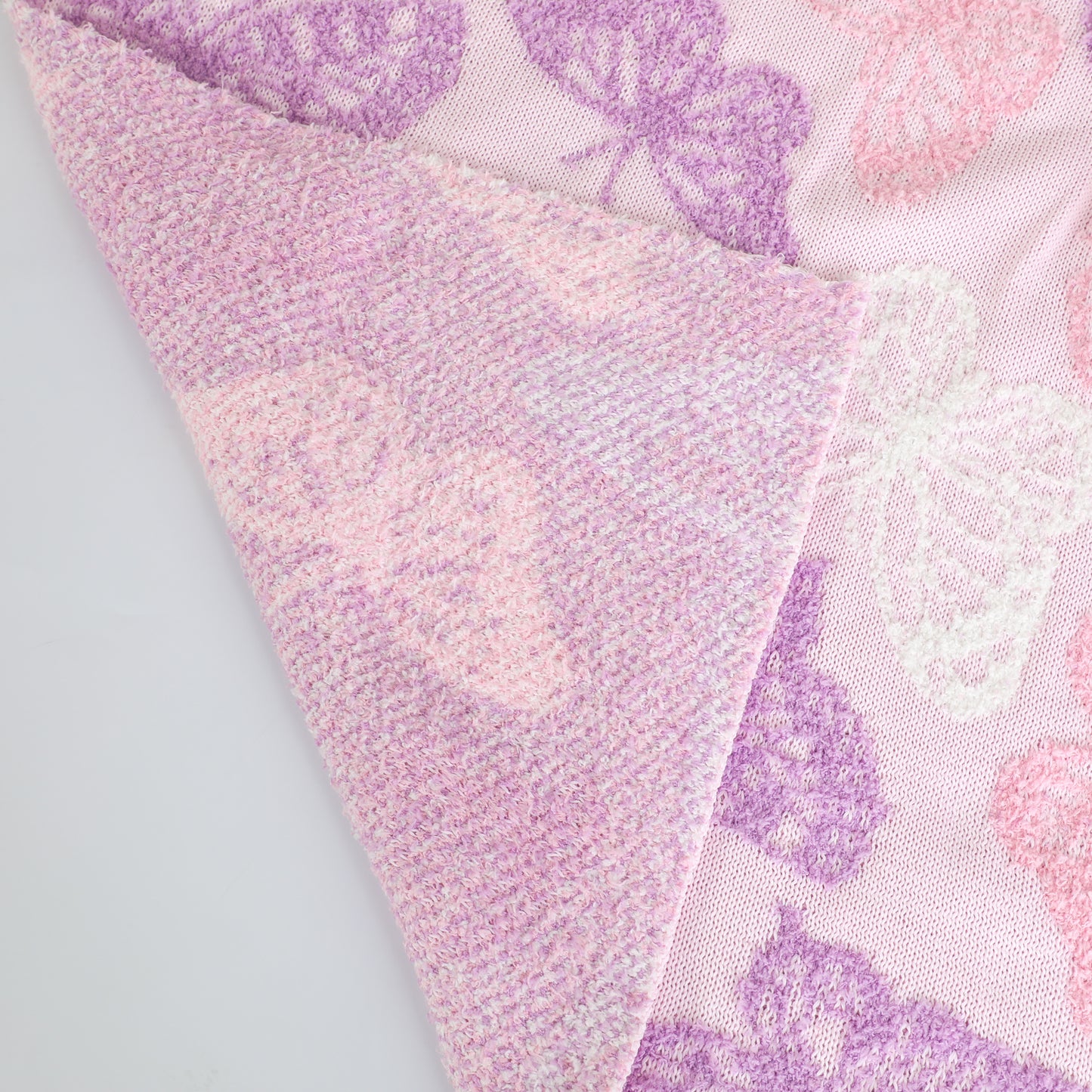 Butterfly Cozy Knitted Fleece Throw