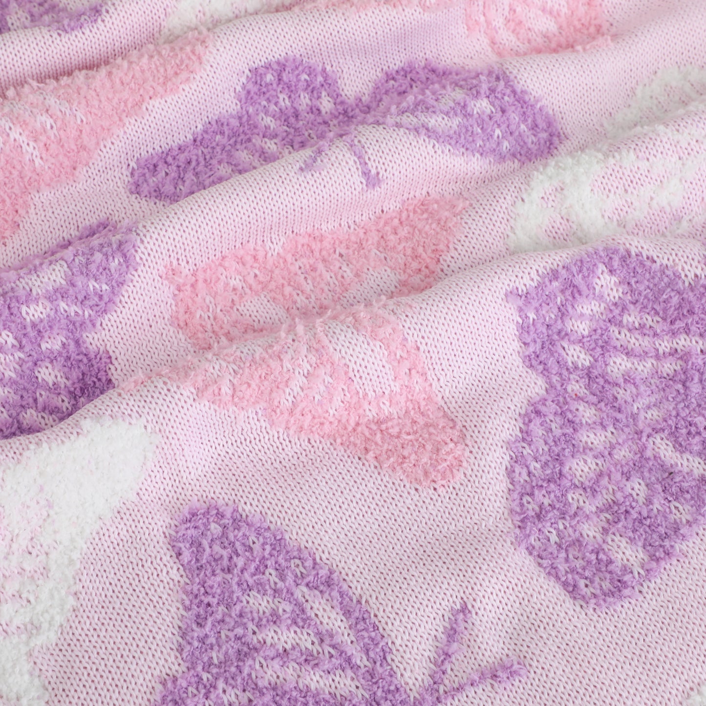 Butterfly Cozy Knitted Fleece Throw