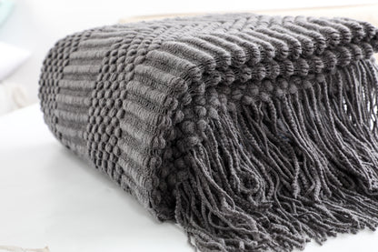 Knitted Tassel Throws and Blankets