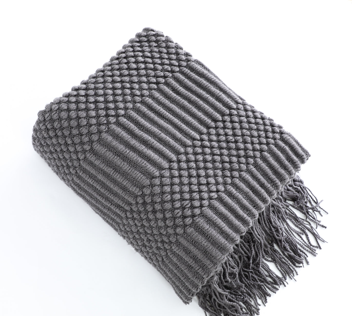 Knitted Tassel Throws and Blankets