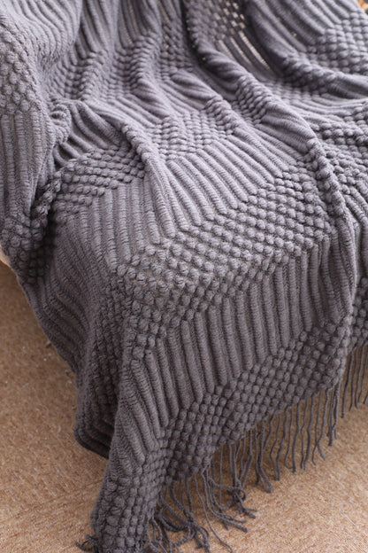 Knitted Tassel Throws and Blankets