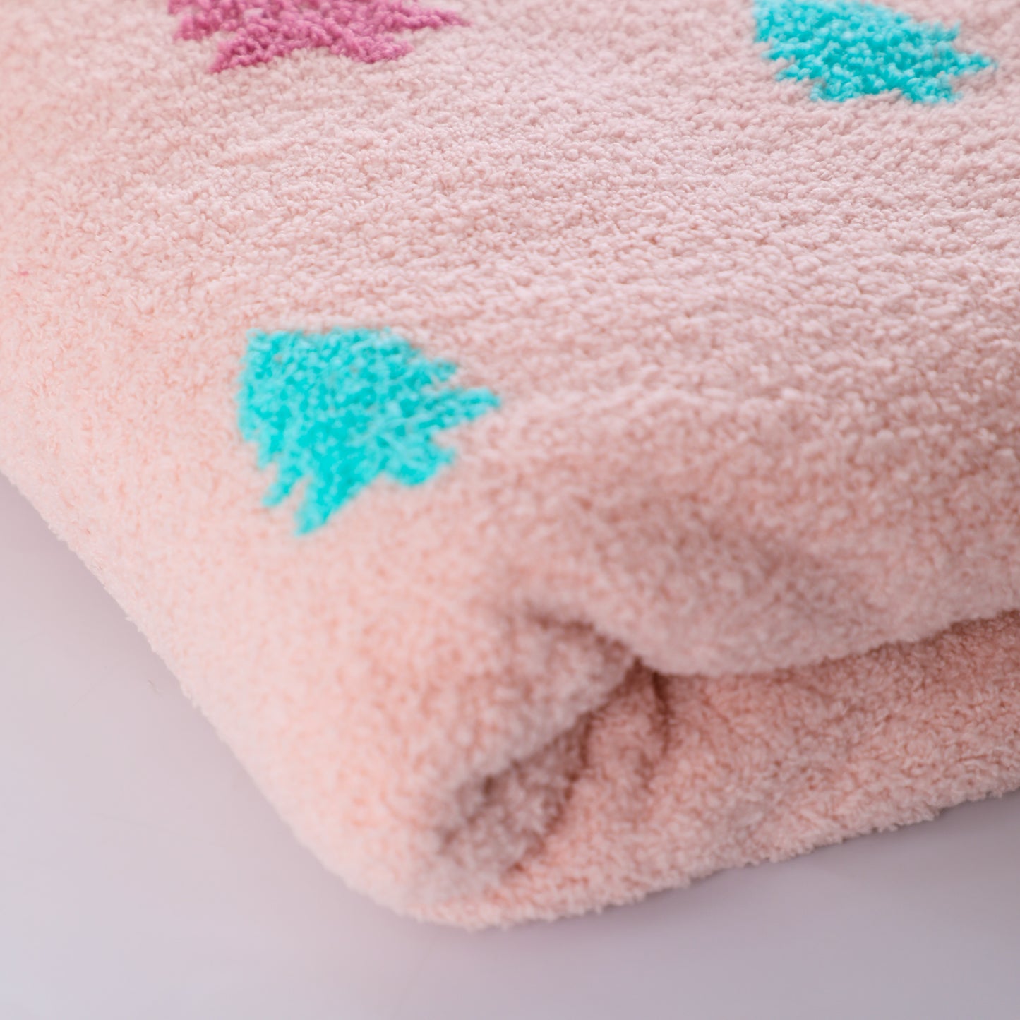 Christmas Tree Cozy Knitted Fleece Throw