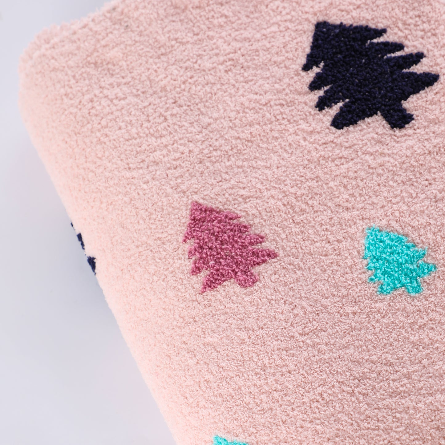 Christmas Tree Cozy Knitted Fleece Throw