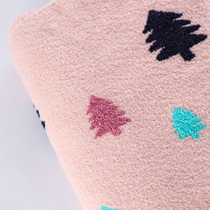 Christmas Tree Cozy Knitted Fleece Throw