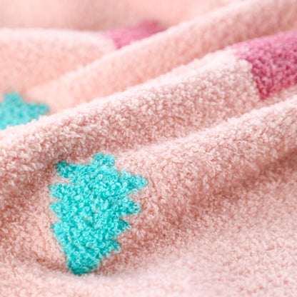 Christmas Tree Cozy Knitted Fleece Throw