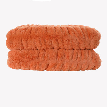 Spandex Elastic Faux Rabbit Fur Blanket
