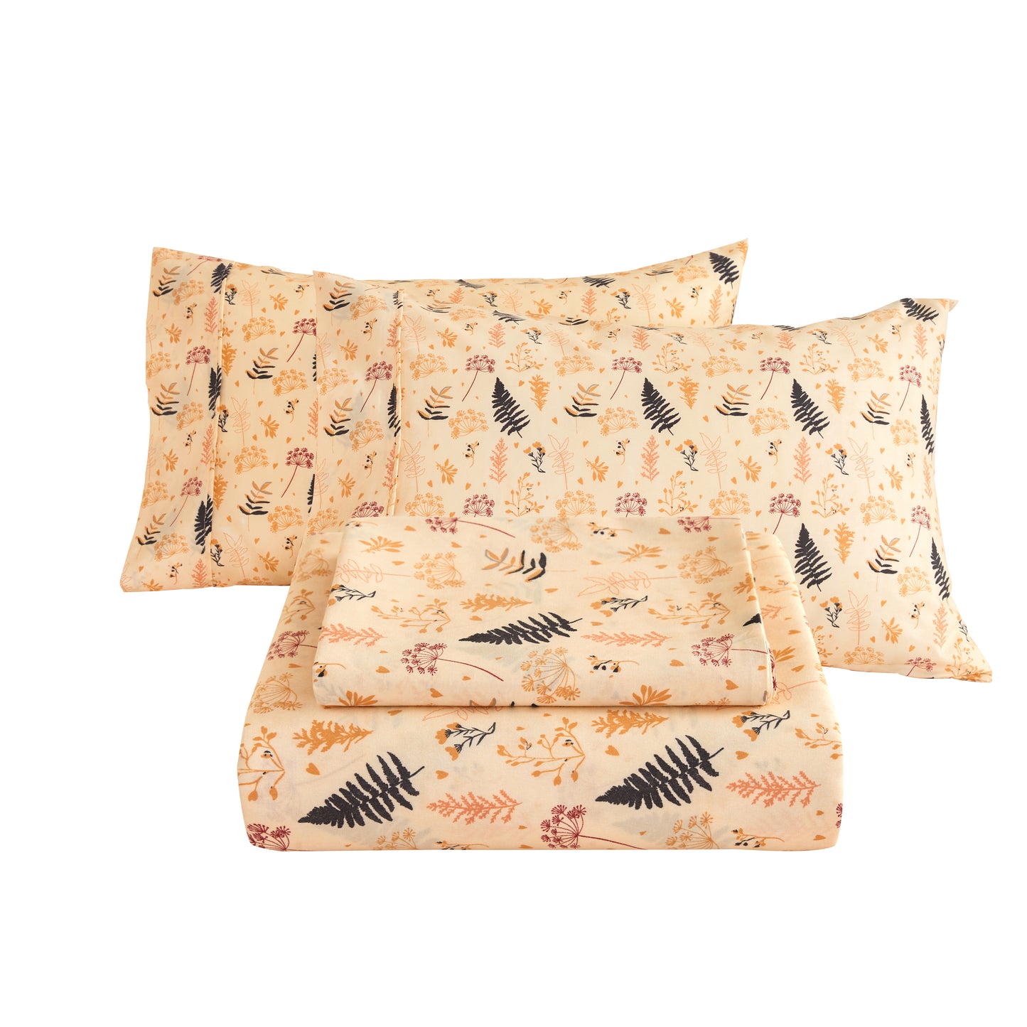 Wholesale Yellow 4Pc Bed Sheets Set