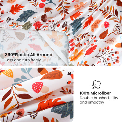 Autumn Themed 4-PC Bedding Set