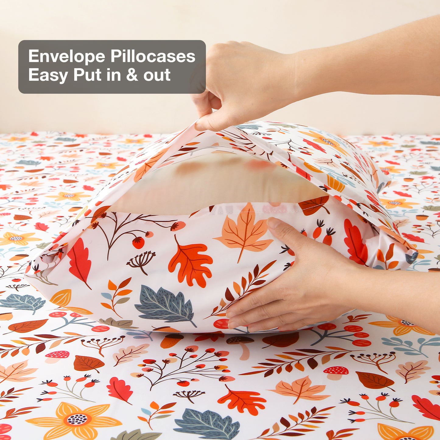 Autumn Themed 4-PC Bedding Set