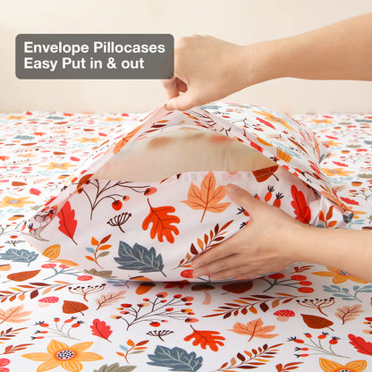 Autumn Themed 4-PC Bedding Set