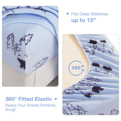 Wholesale 4pc Warm Double-faced Fleece Bedding Set