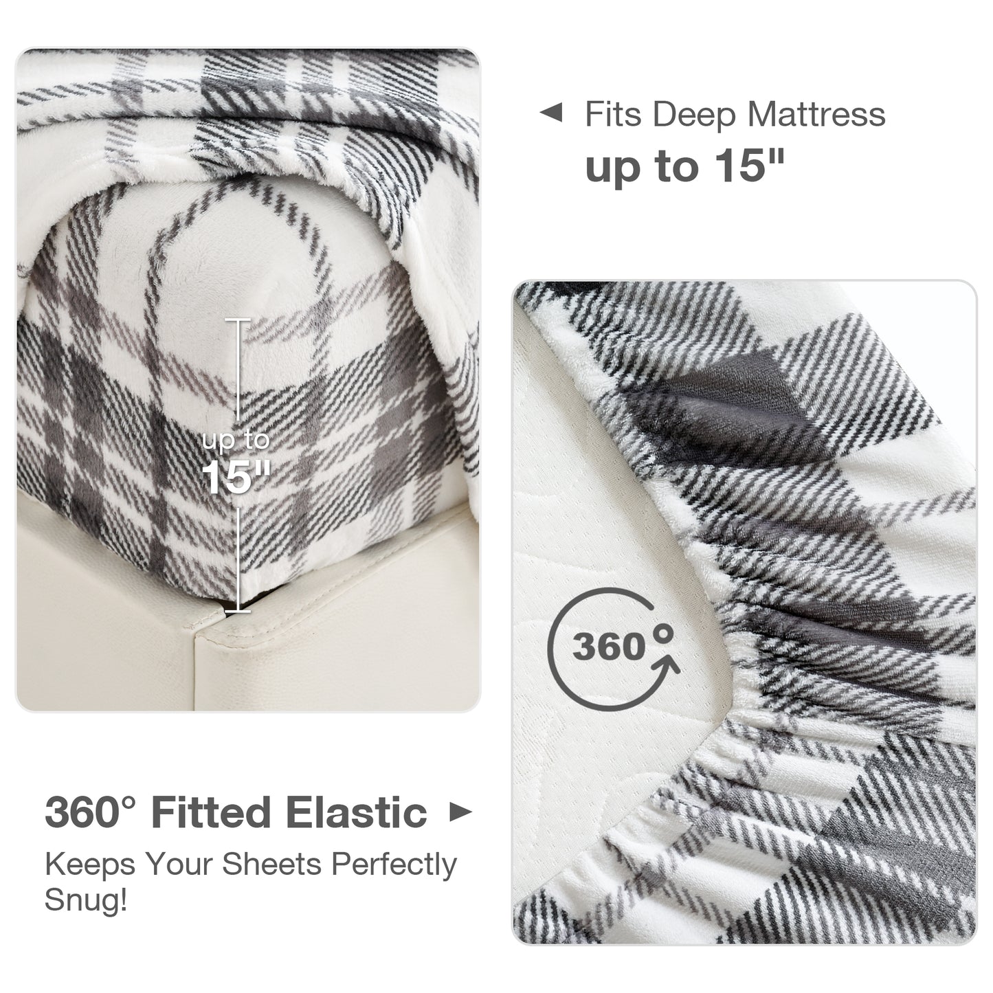 Wholesale  Flannel Plaid Striped 4 PC Bed Sheet