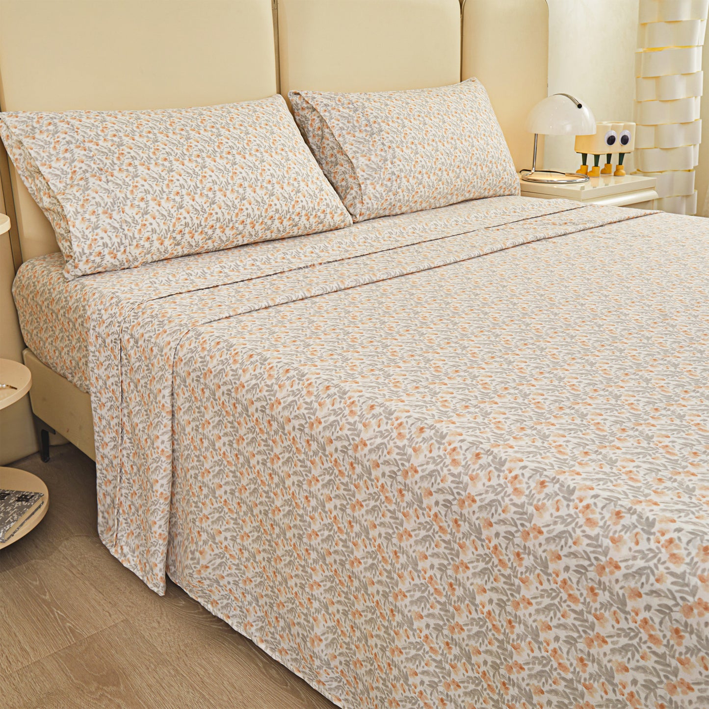 Chrysanthemum Print 4-PC Bedding Set