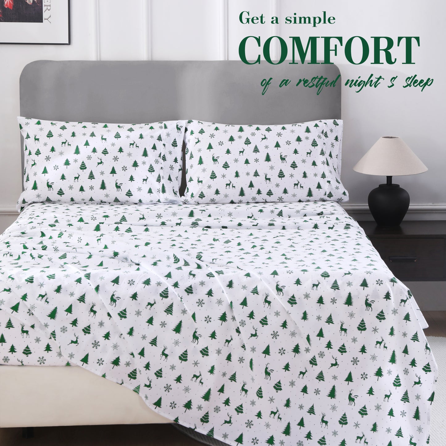 Wholesale Christmas Cotton Bedding Sheet Sets