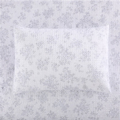 Elegant Light Grey Floral Comforter Set