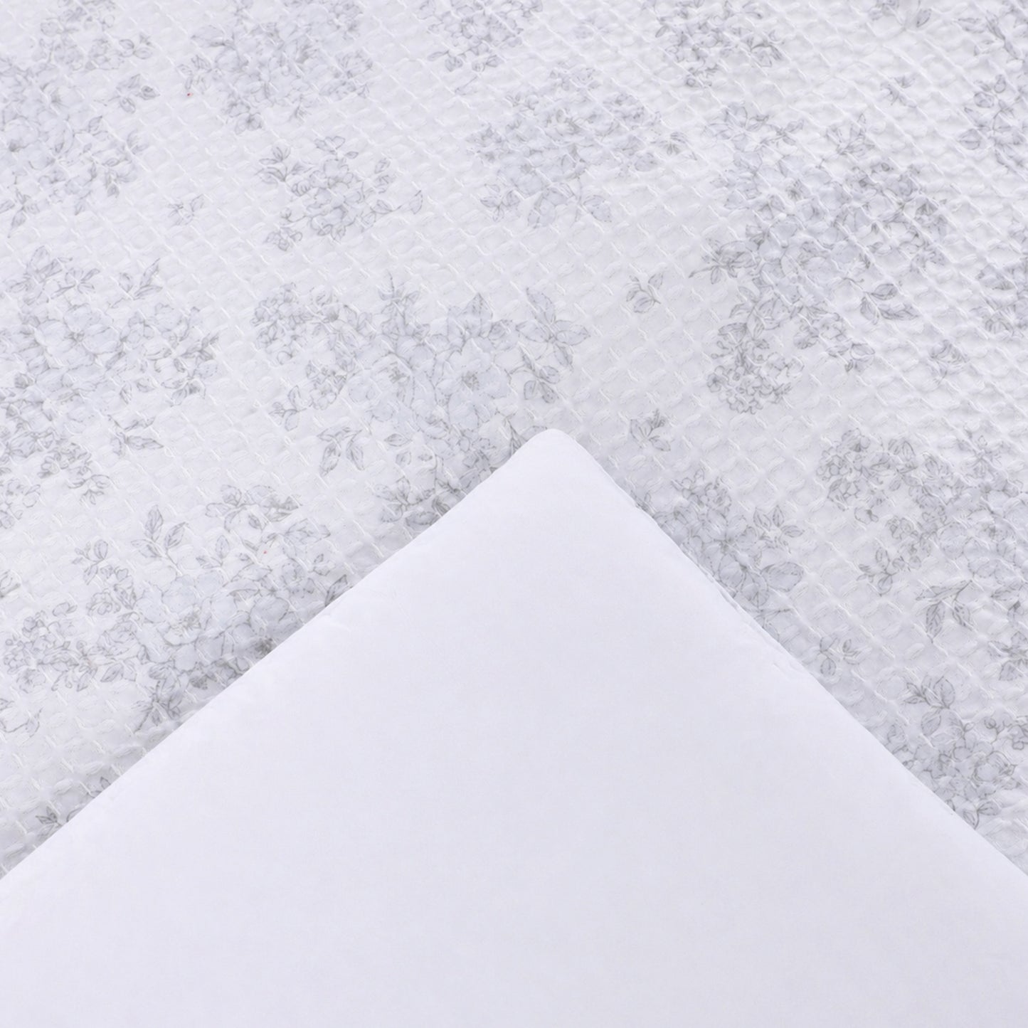 Elegant Light Grey Floral Comforter Set