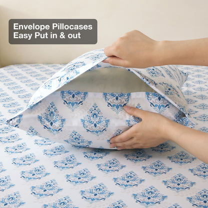 Blue Floral Bedding 4-PC Bedding Set