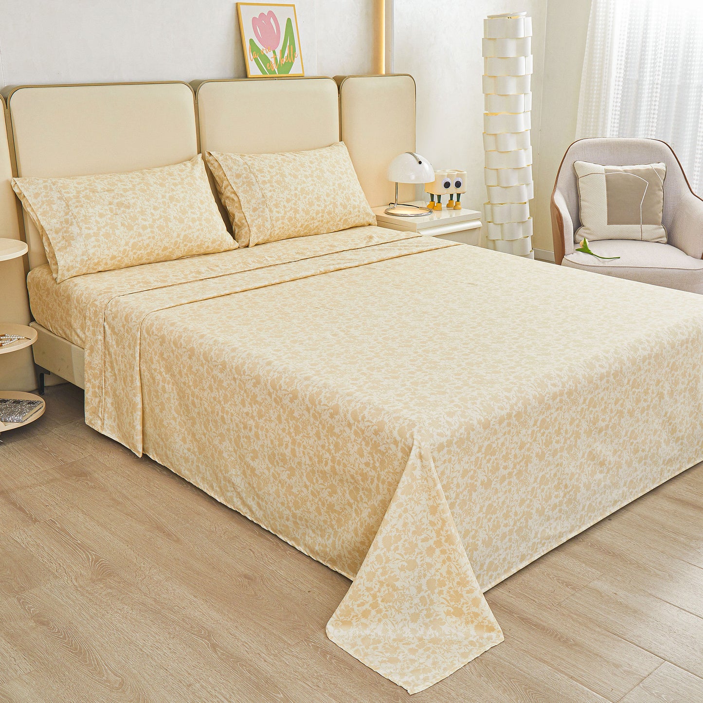 Wholesale New  Printed 4 Pc Bedding Set Sheets
