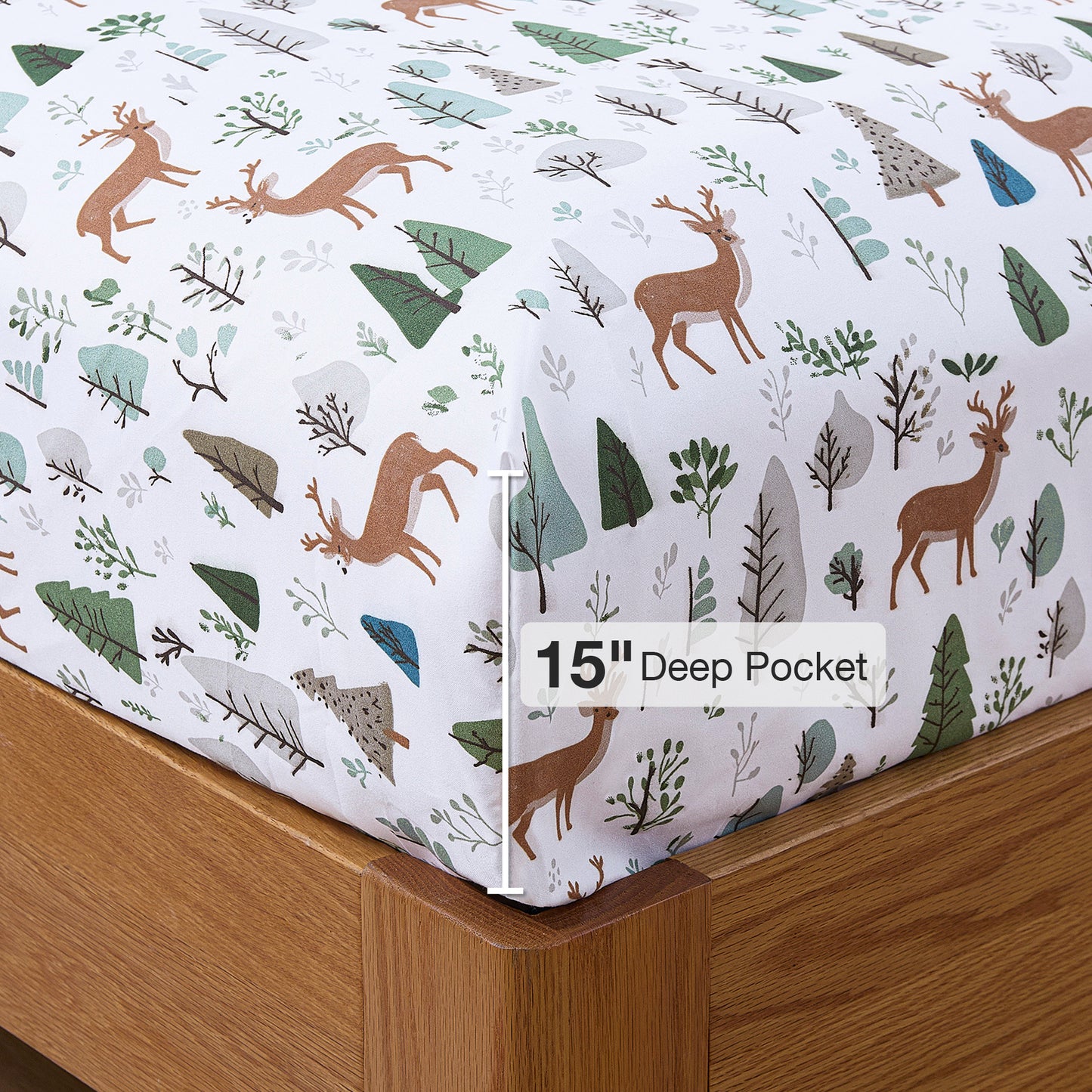 Christmas Moose Design 4-PC Bedding Set
