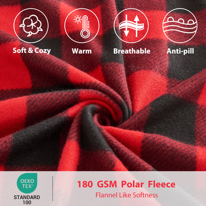 Wholesale 4pc  Plaid Printed Double-faced Fleece Bedding Set