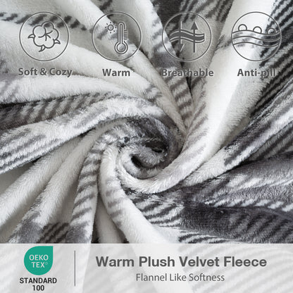 Wholesale  Flannel Plaid Striped 4 PC Bed Sheet