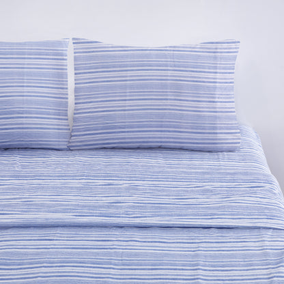 Wholesale Imitation Cotton Stripes Bed Sheet Set