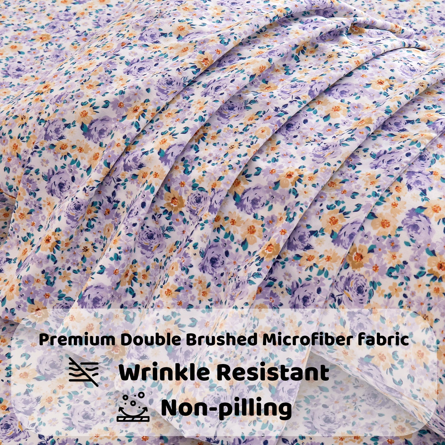 Wholesale Floral 4Pc Bed Sheets Set