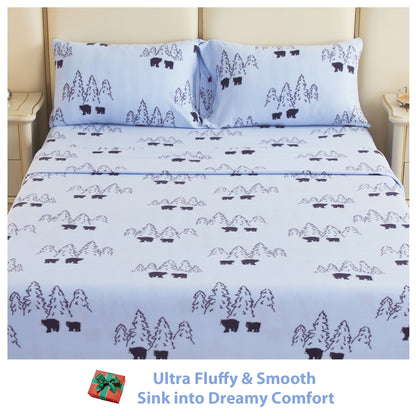 Wholesale 4pc Warm Double-faced Fleece Bedding Set