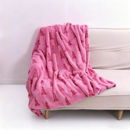Christmas Tree Faux Fur Throw