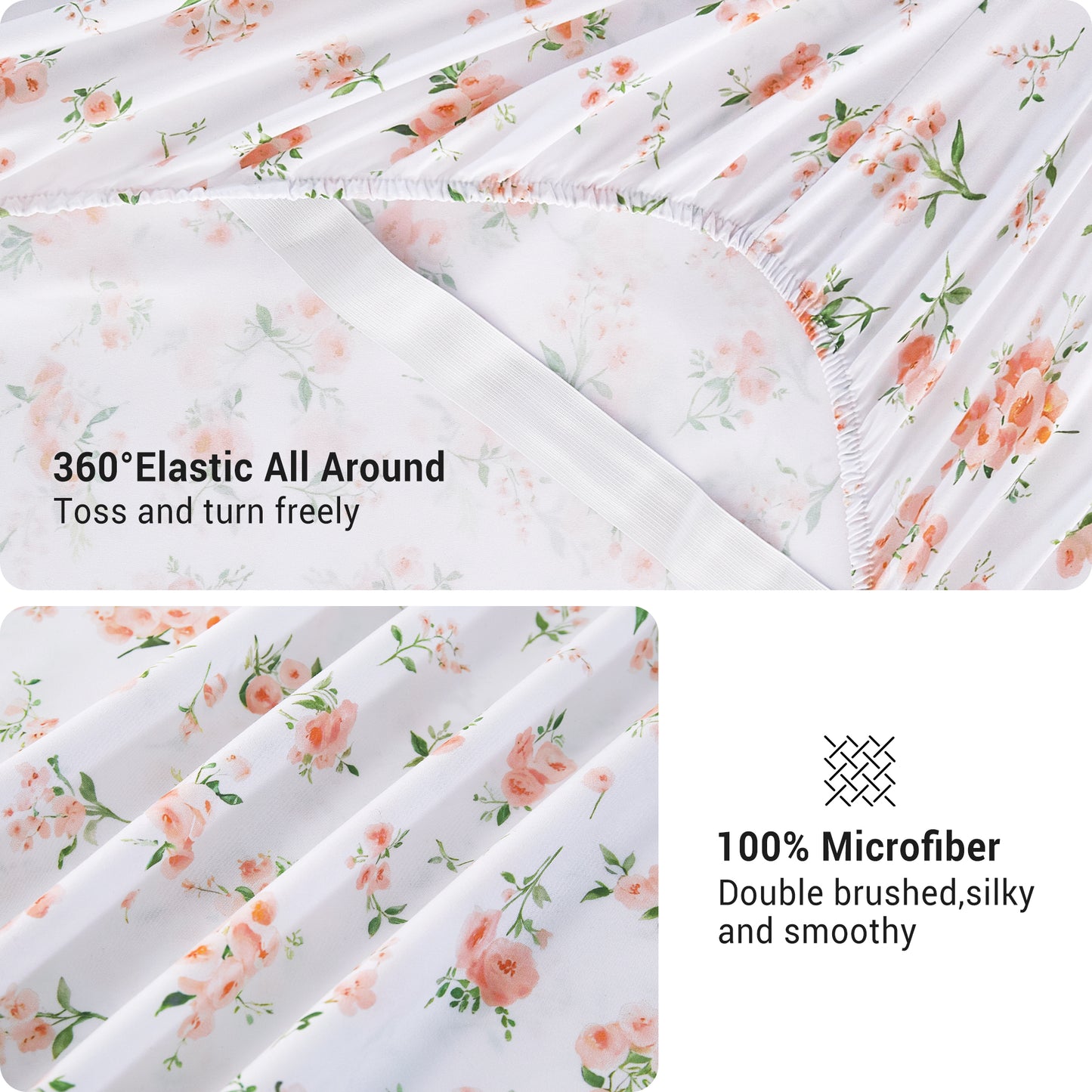 Classic Floral Print 4-PC Bedding Set