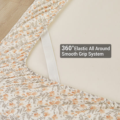 Chrysanthemum Print 4-PC Bedding Set