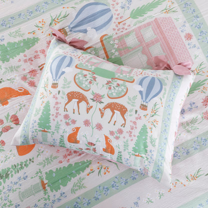 Wholesale Girl Pink Bow Print Comforter Sets