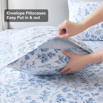 Deep Pocket 16" White 4 Piece Bed Sheets Set