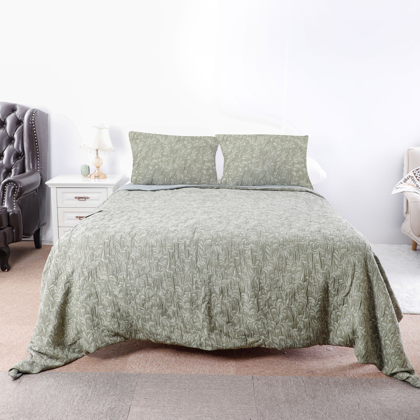 Green Plant Texture Duvet cover Sets