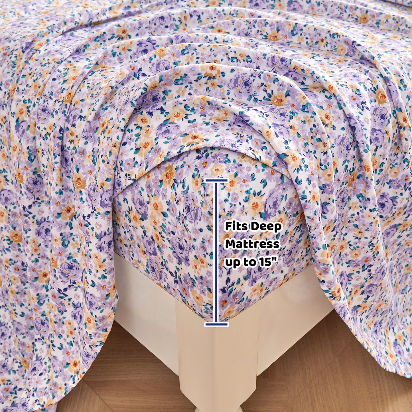 Wholesale Floral 4Pc Bed Sheets Set