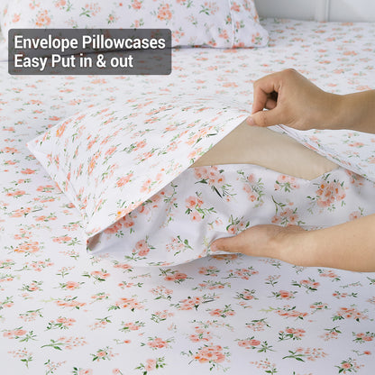 Classic Floral Print 4-PC Bedding Set