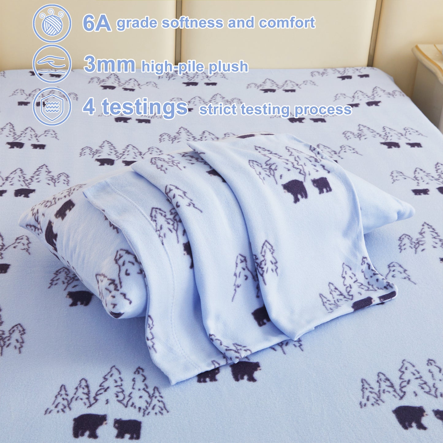 Wholesale 4pc Warm Double-faced Fleece Bedding Set