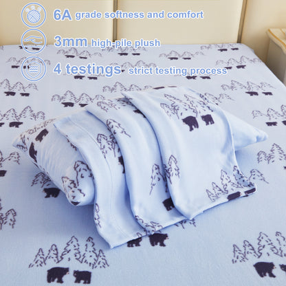 Wholesale 4pc Warm Double-faced Fleece Bedding Set