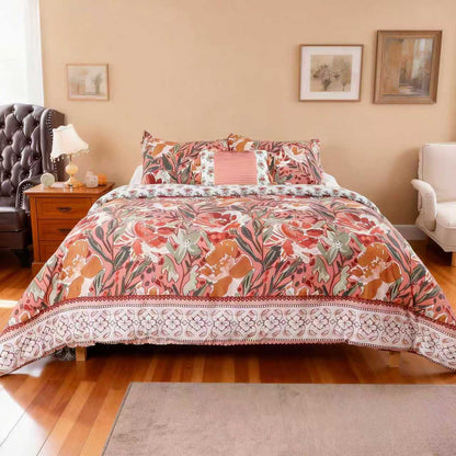 Wholesale Red Flowers Elegant Comforter Sets