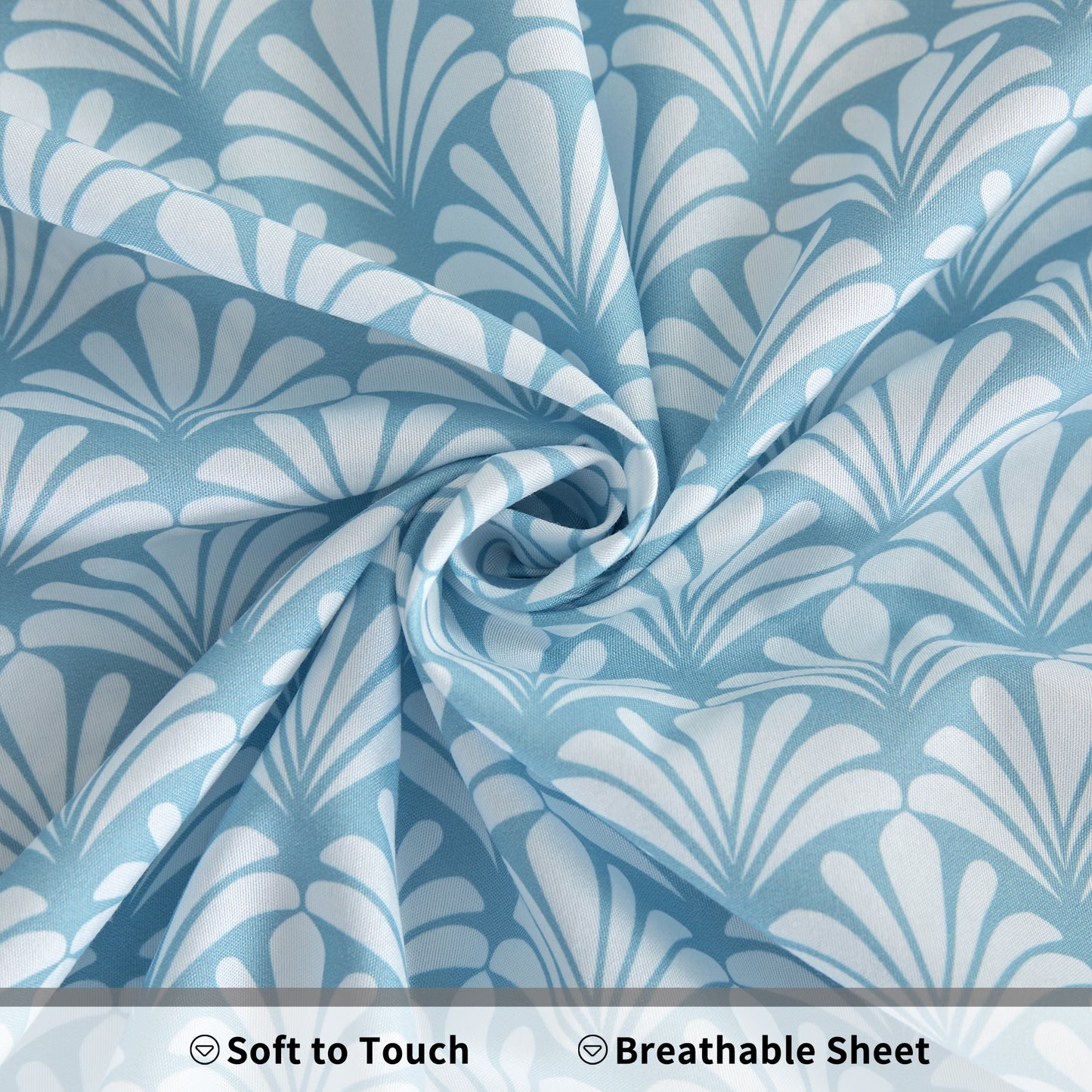 Wholesale Blue Floral 4Pc Bed Sheets Set